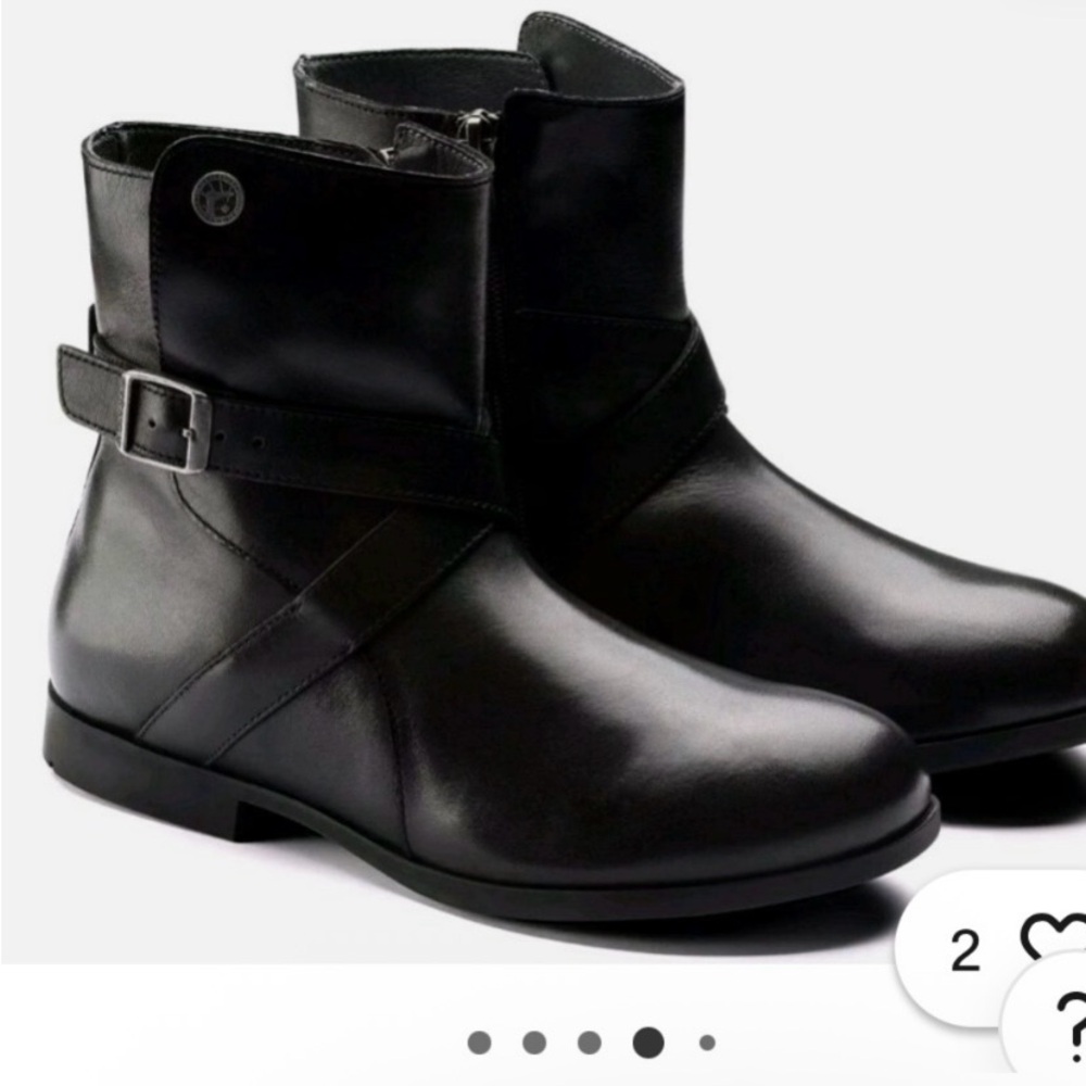 Birkenstock Black Leather Ankle Boots - 38